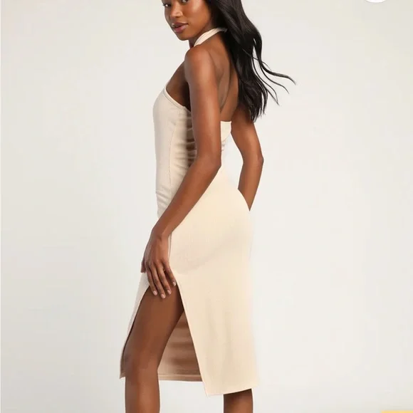 Ribbed midi dress - Picture 2 of 3